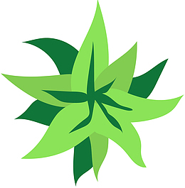 浅绿色矢量卡通植物