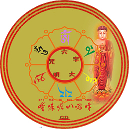 六字真言的梵文佛像排列