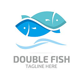 蓝色小鱼的logo