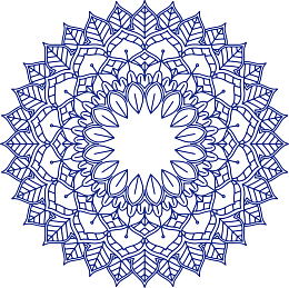 深蓝色镂空宗教花纹