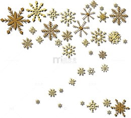 金色飘落的雪花