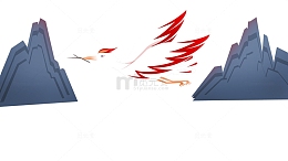 免抠卡通手绘成语精卫填海