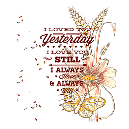 小麦蝴蝶太阳花情人节图标