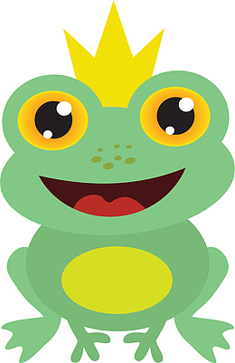 绿色卡通青蛙王子