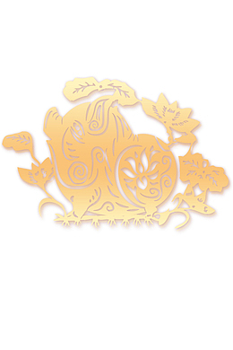 元旦2019金色金猪