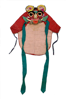 红色格子儿童虎头帽