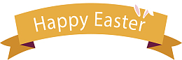 复活节快乐黄色条幅