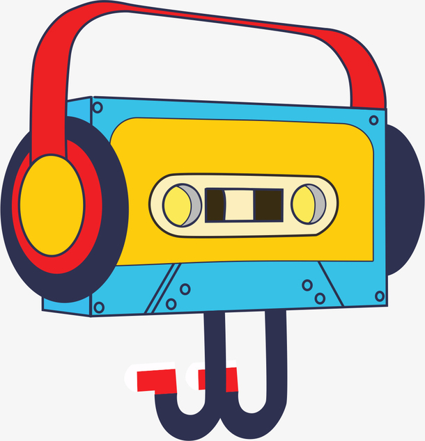 可爱卡通磁带人物形象