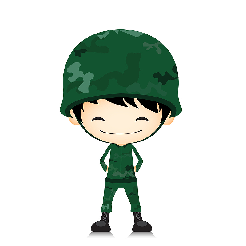卡通部队的军人人物形象设计