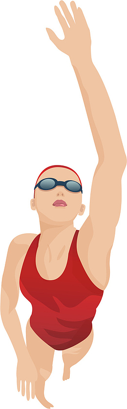 游泳的女性