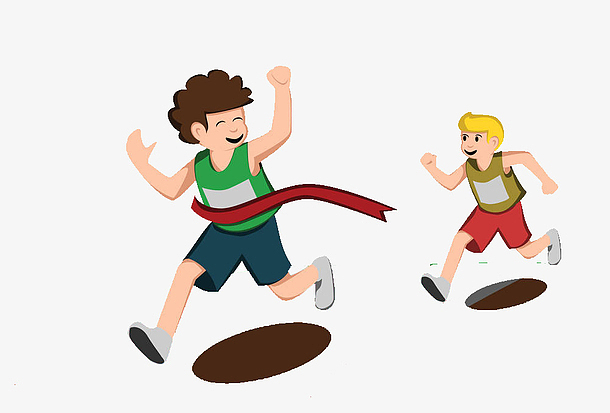 一名运动员争先恐后赢得冠军pn