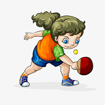 卡通女孩运动员设计