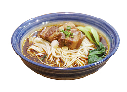 美味特色传统面食青菜卤肉面
