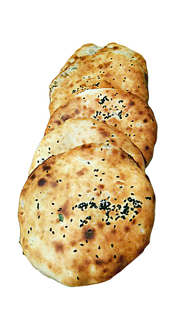 排列的美味缙云烧饼