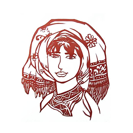 傣族姑娘剪纸