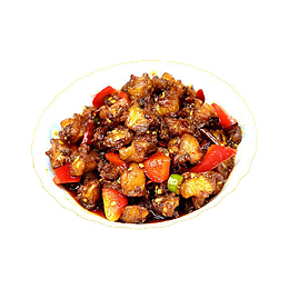 产品实物健康食品麻辣鸡块