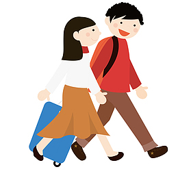 人物行走装饰素材图案
