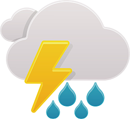 雷雨闪电免抠图标