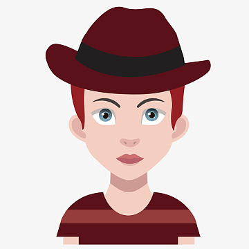 戴帽子的可爱女孩