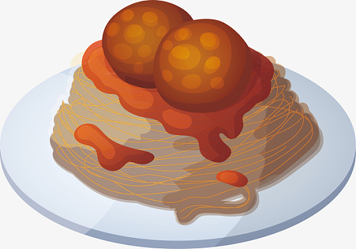 矢量图意大利面aipng矢量手绘卡通意大利菜品aipng手绘面食蔬菜美食