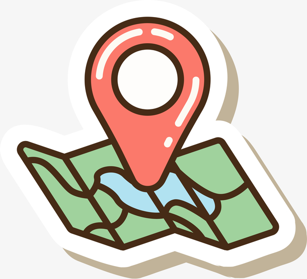 手绘地图装饰素材