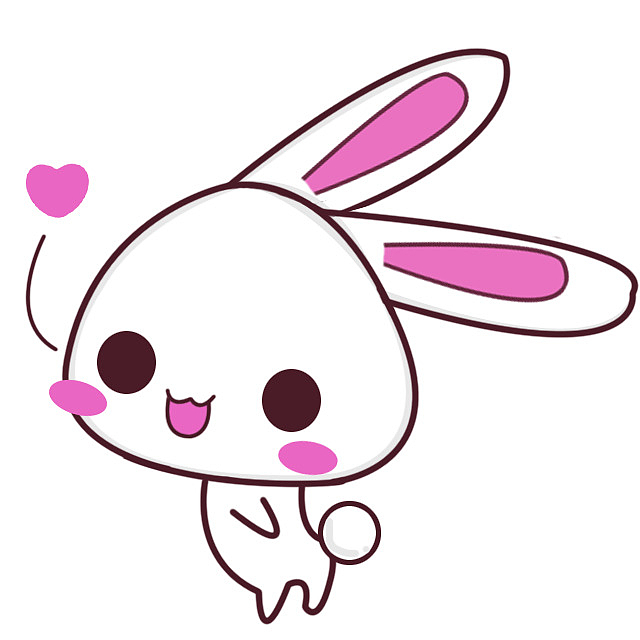 粉色卡通兔子装饰图案
