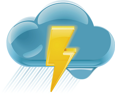 雷阵雨png卡通闪电免抠图标png常用爆炸动漫元素矢量素材png手绘打雷