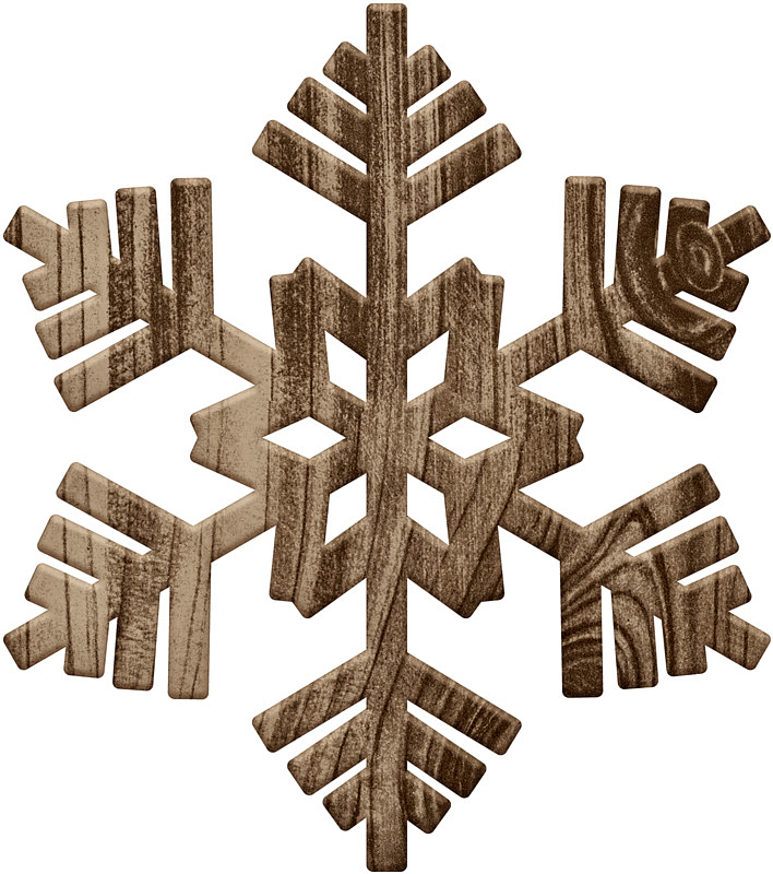 木质雪花图案