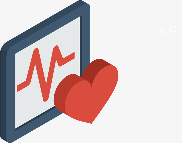 矢量图卡通心跳记录仪
