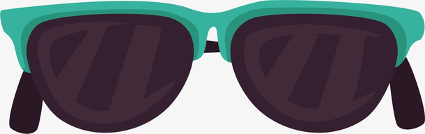 矢量图水彩卡通太阳镜