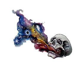 骷髅吐出星空