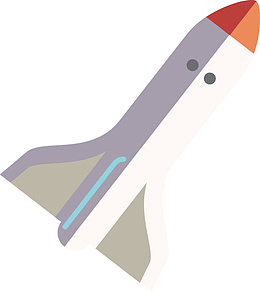 矢量创意设计太空航天飞机图标