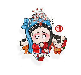 戏曲人物仇恨素材设计