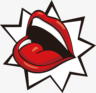 矢量图红色大嘴巴