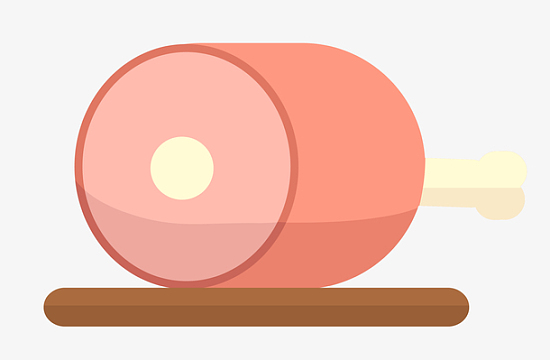 卡通手绘香嫩鸡腿肉