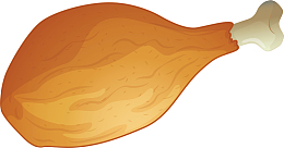 卡通熟食鸡大腿图片