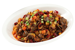 小炒酸辣鸡胗美食
