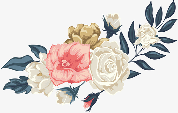 鲜花绿叶矢量图下载