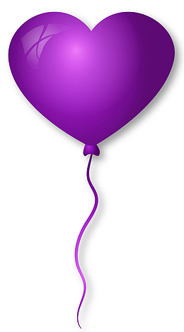 立体矢量卡通紫色气球