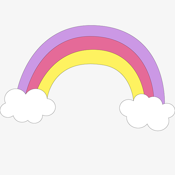 卡通彩虹矢量图下载