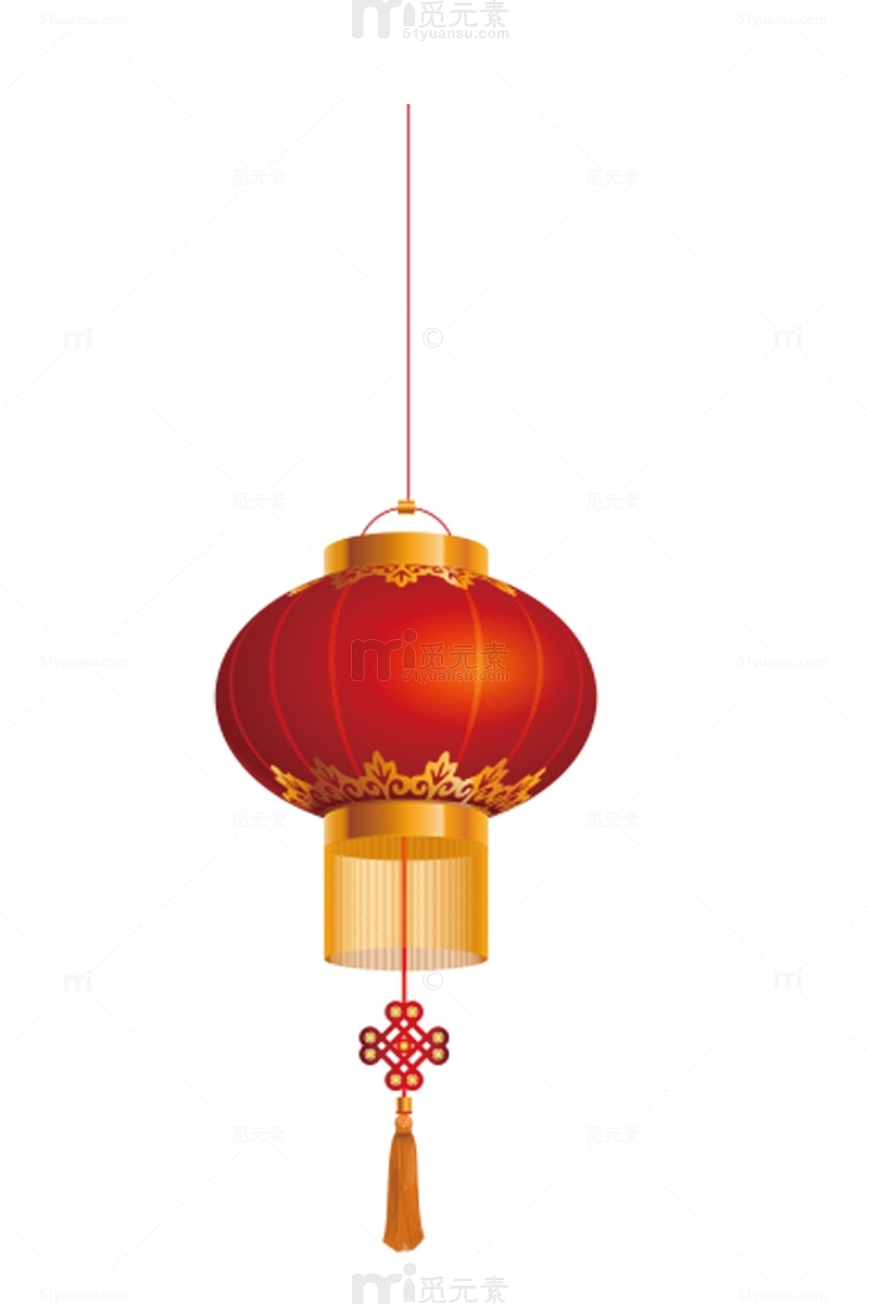 2019年春节新年装饰素材大红灯笼