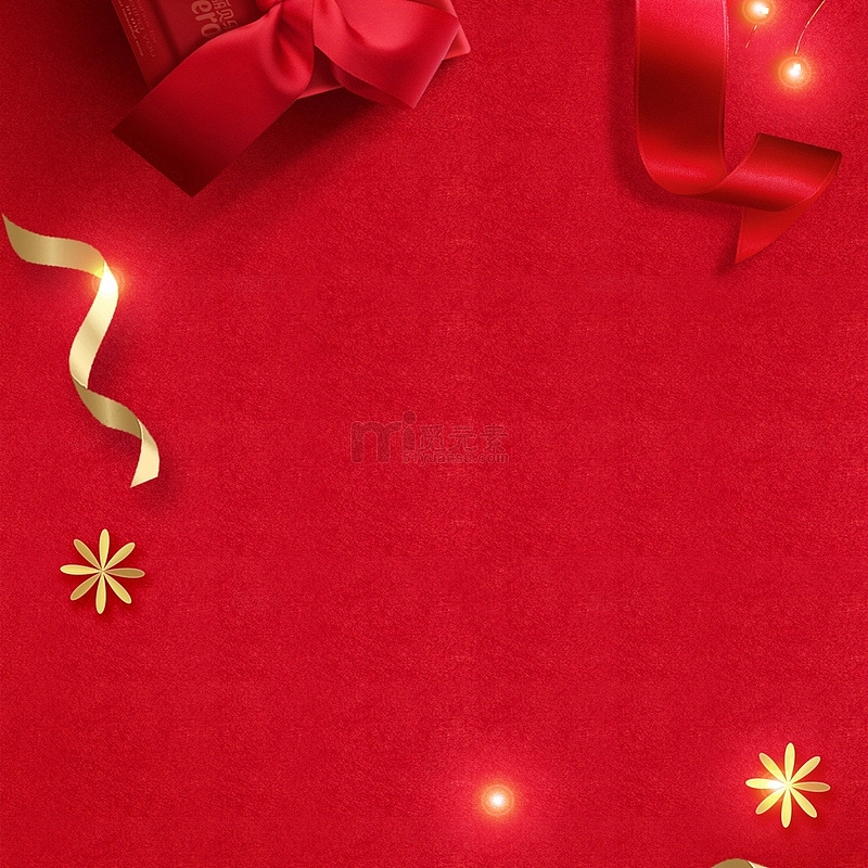 红色礼物圣诞背景