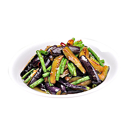 豆角烧茄子 清淡 分量足 家的