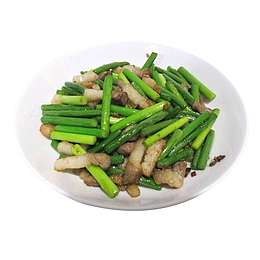 爆炒美食餐品蒜台炒肉
