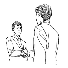 握手的卡通头像男生