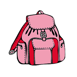 学生用女式粉红可爱小书包
