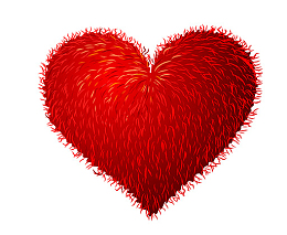 红色爱心元素装饰图案