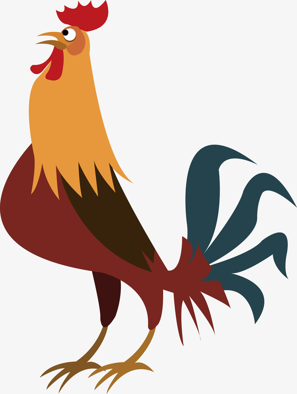 大公鸡矢量图简笔公鸡