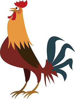 大公鸡矢量图简笔公鸡