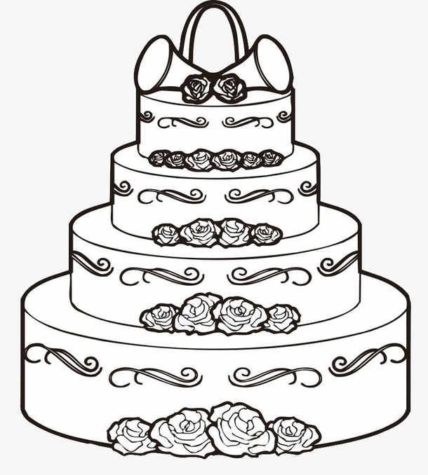 蛋糕简笔画 六层图片
